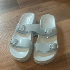 Light Blue Slide Sandals